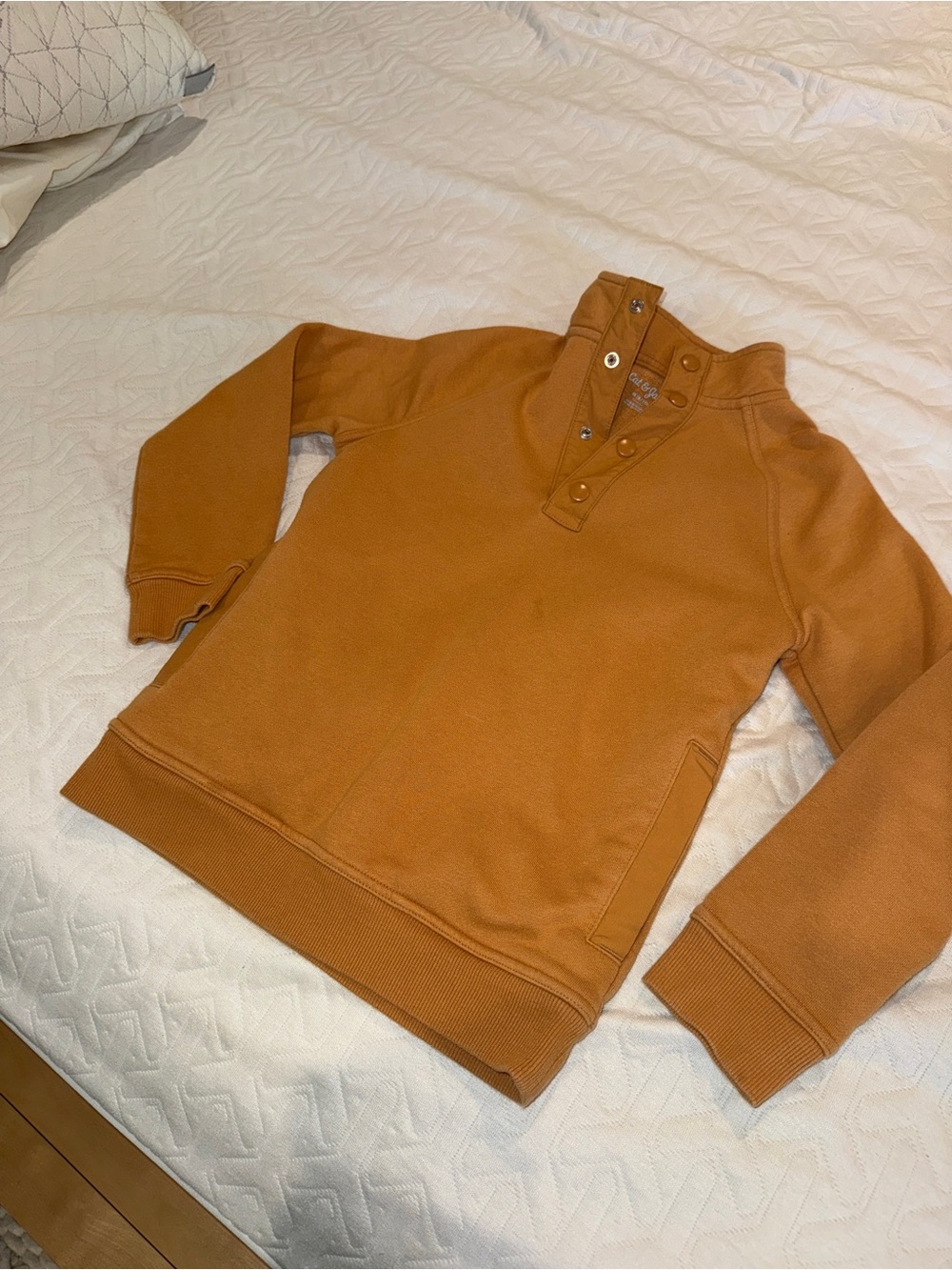 Button-Neck Pullover Sweatshirt - Picture 5 of 5